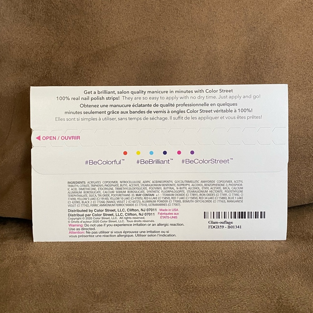 2/$16💅🏽Color Street “Glam-ouflage” Nail Strips - Picture 2 of 4